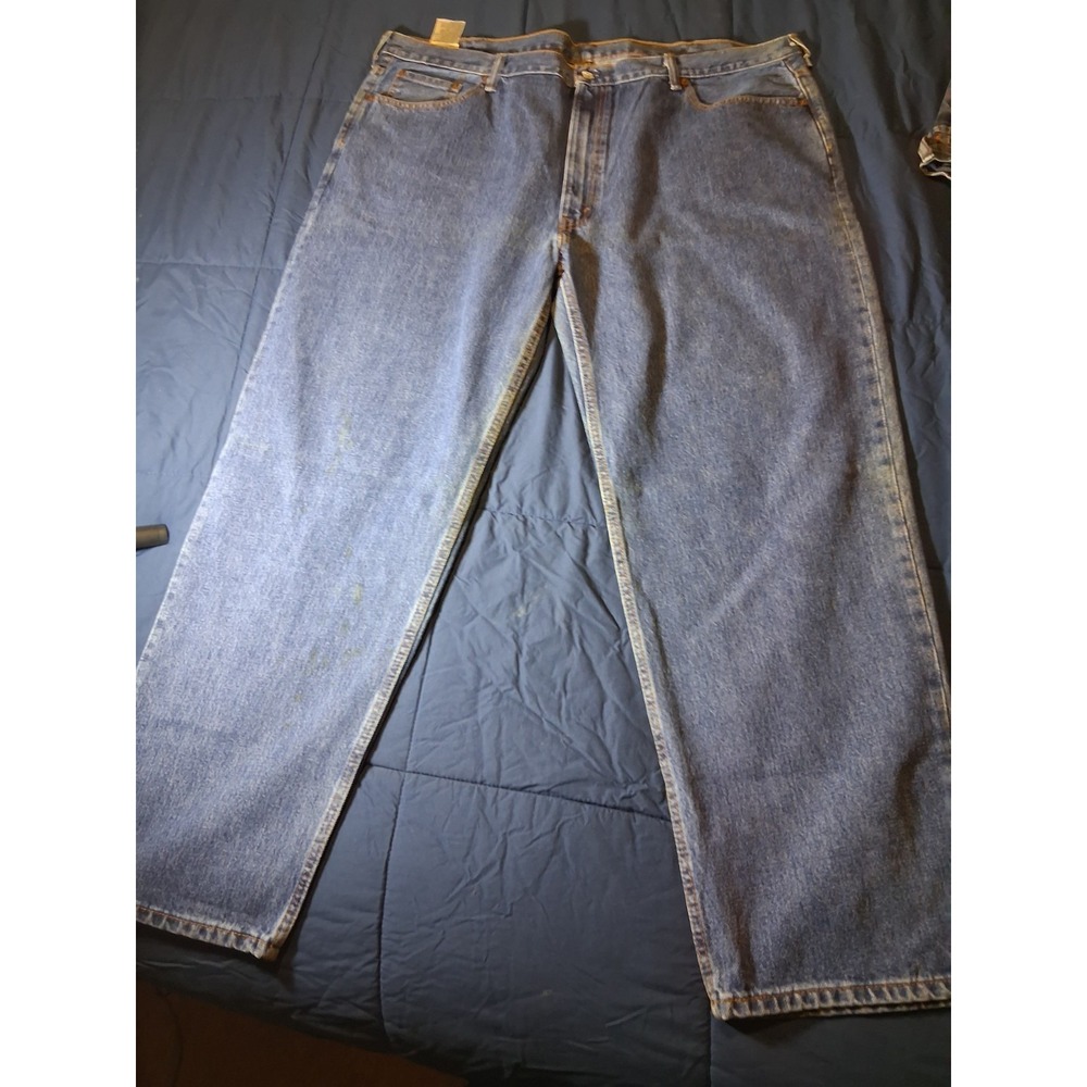 Levis 550‎ Relaxed Straight Medium Wash Denim Jeans Mens 46 x 30 Big